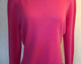 Pretty Popcorn Pink Pure Cashmere Sweater Size L Female in Very Good Condition