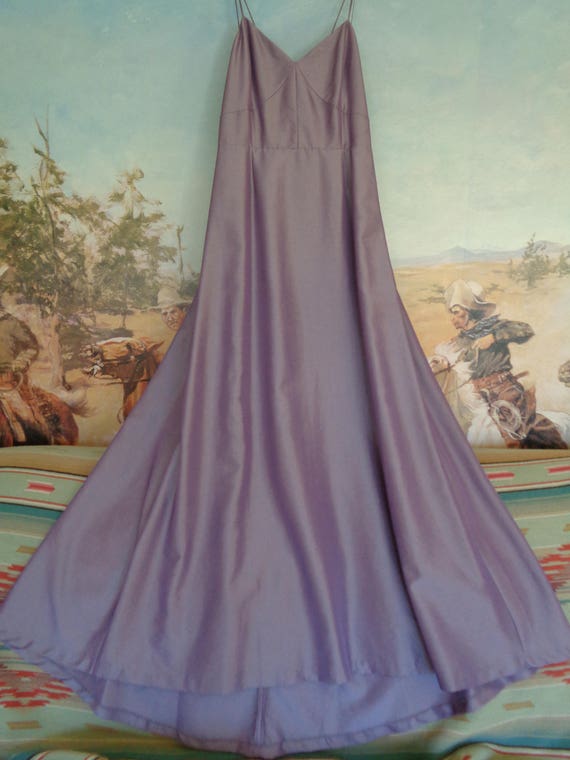 Vintage Long Length Lilac Gown, Size 11/12 Junior… - image 2