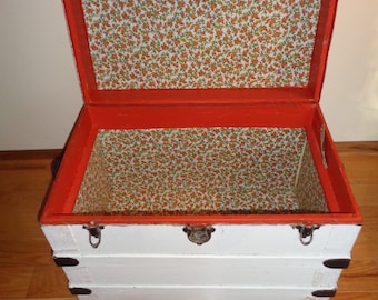 Antique Steamer Trunk: Restored Storage Coffee Table, Pick Up Only