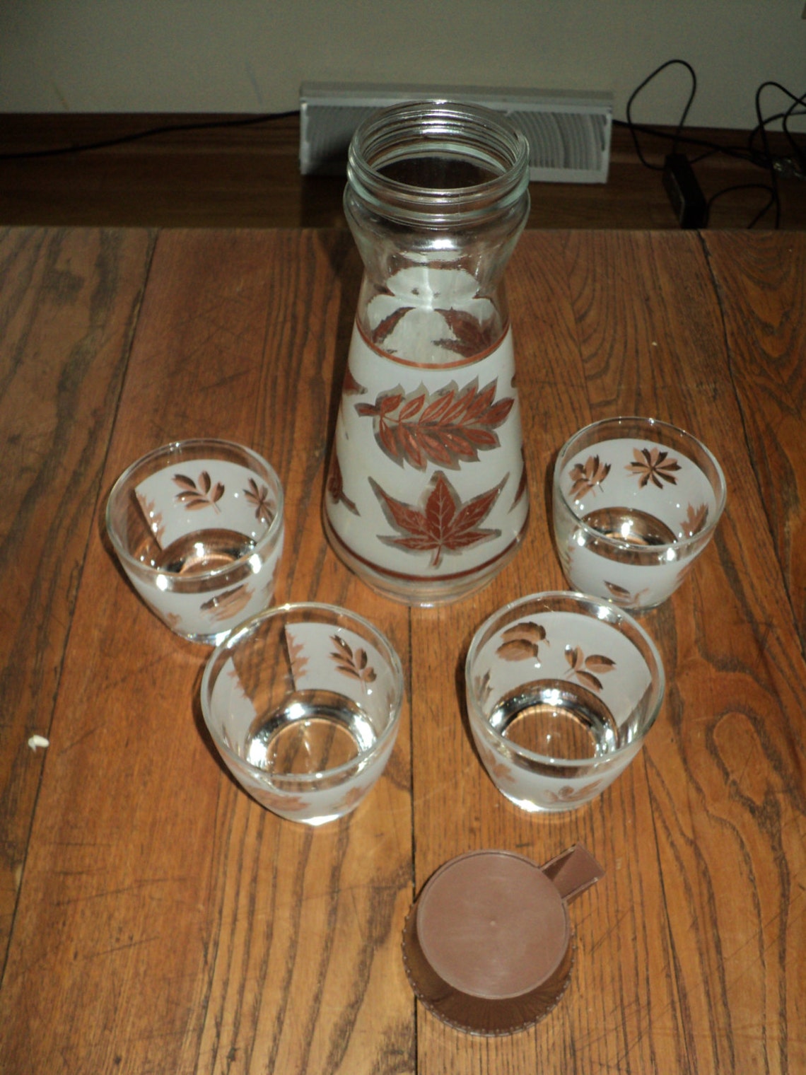 Retro Vintage Glassware Set Complete With a Juice Pitcher and Etsy