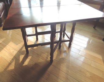 Antique Hard Maple Drop Leaf Table, Willett Furniture, for LOCAL PICKUP ONLY
