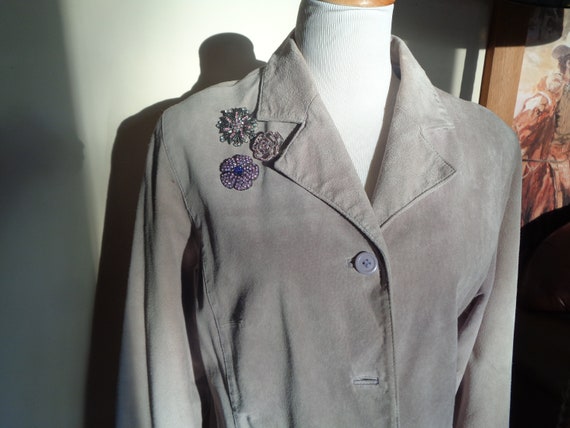Pastel Lilac Purple Suede Jacket in Vintage Condi… - image 1