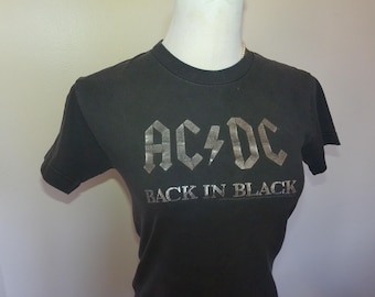 Vintage AC/DC "Back in Black" T-Shirt, Child's Size Small