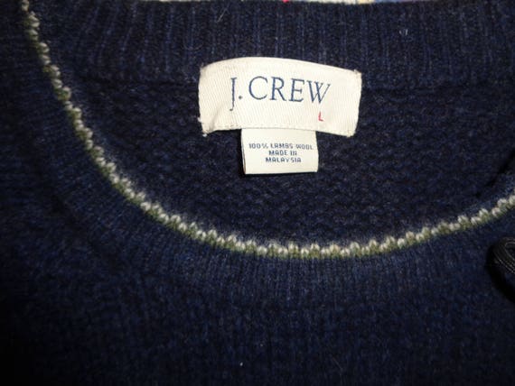 Vintage J. CREW 100% Lamb's Wool Ski Sweater, Siz… - image 6