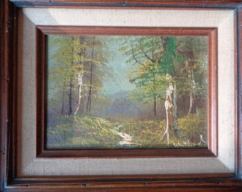 A PATH IN THE Woods, Original Woodland Landscape Scene in wonderful color palette with The Artist's Signature in Very Good Condition