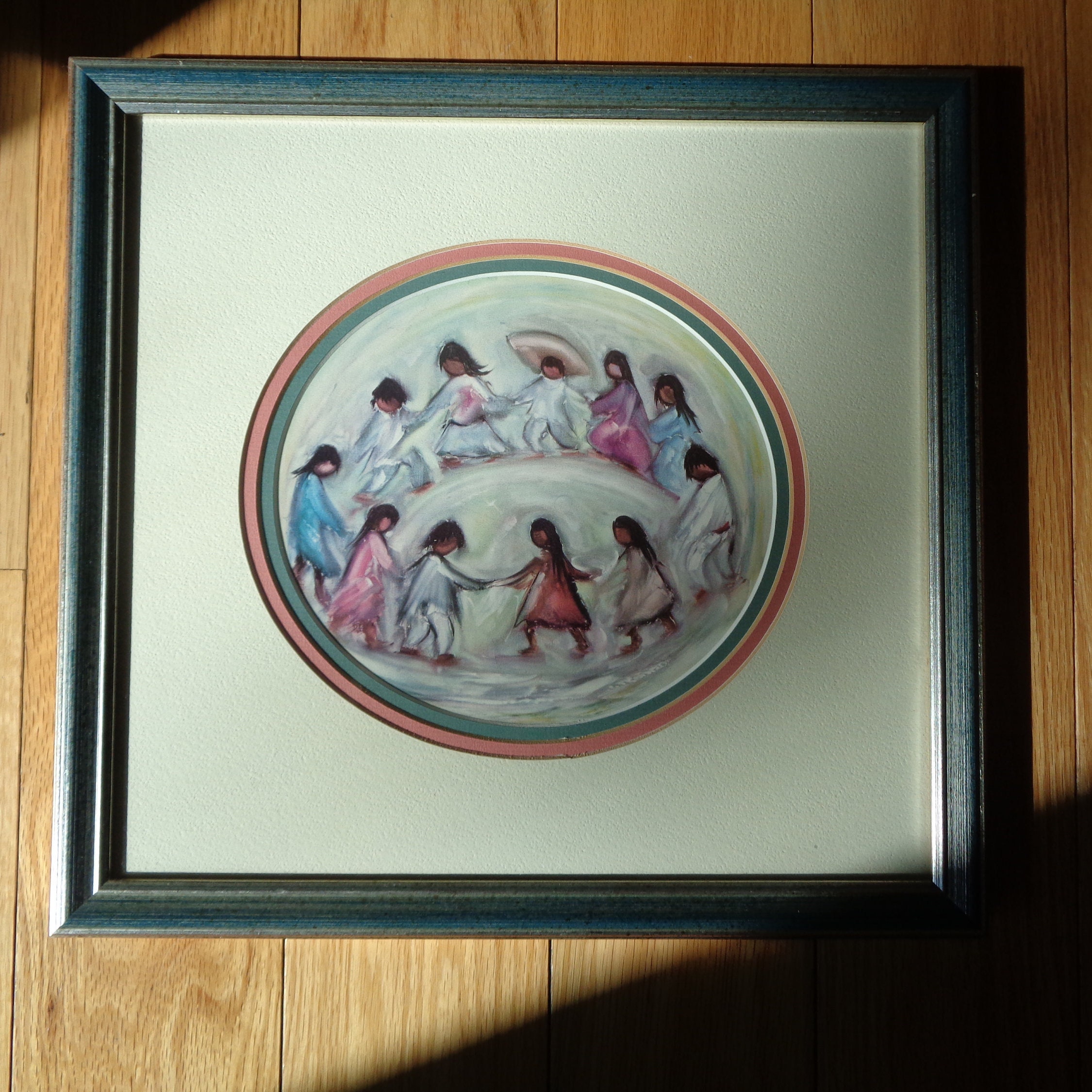 De Grazia Print, Circle of Friends, Framed Folk Art - Etsy