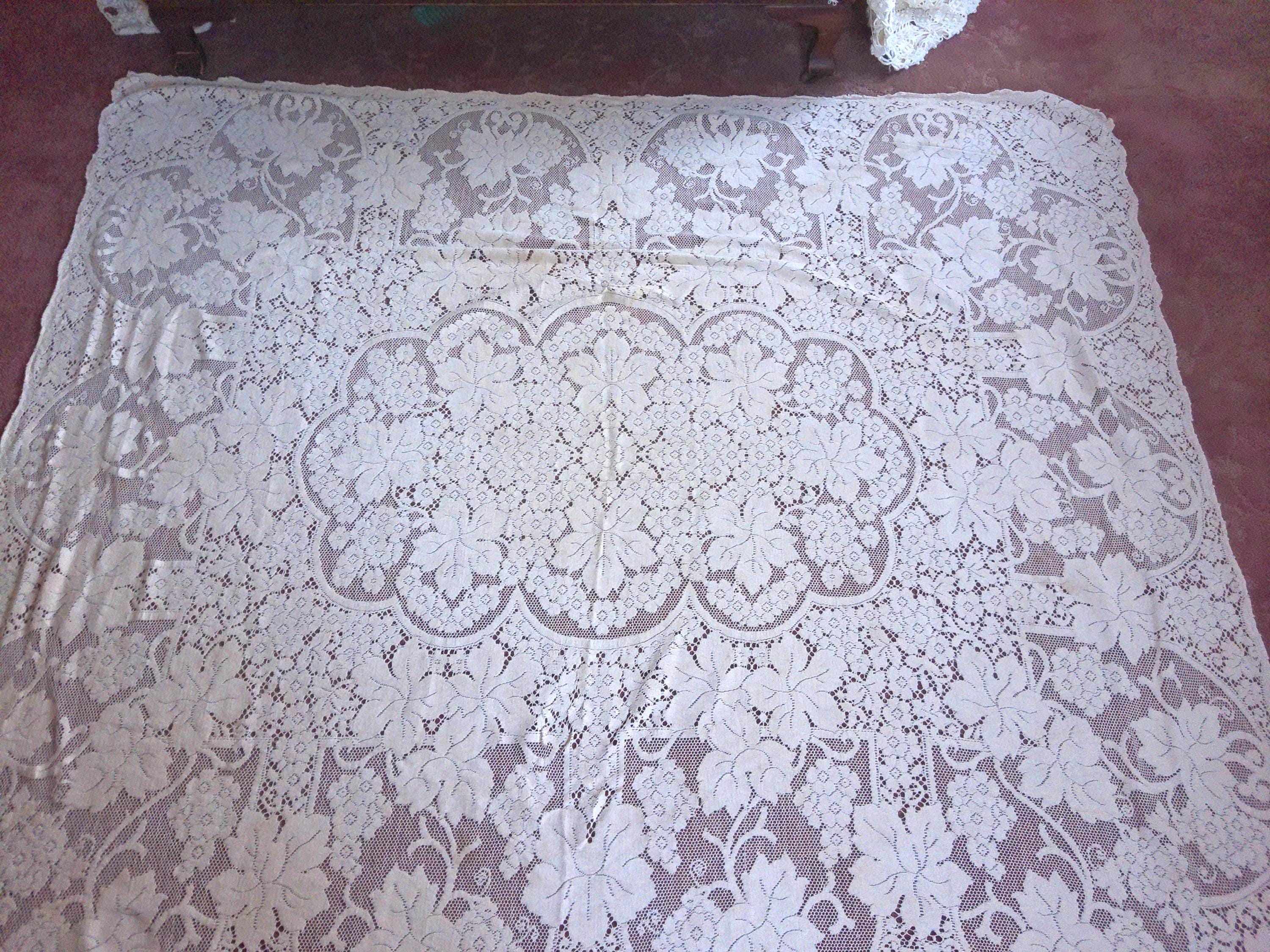 Vintage Quaker Lace Table Cloth - Etsy