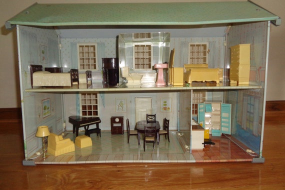 vintage plastic dollhouse