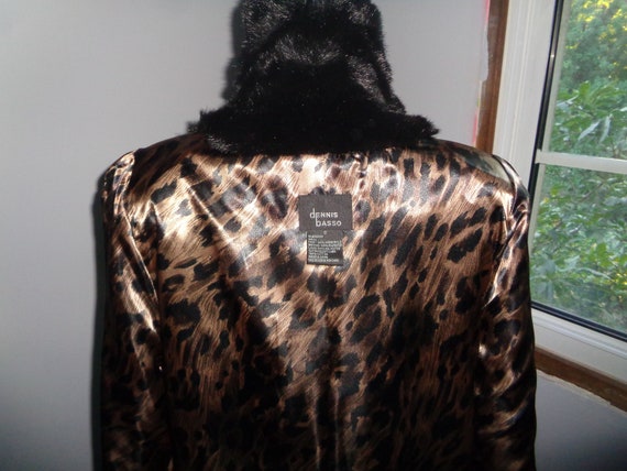 Beautiful Black Faux Mink Long Length Coat with l… - image 9