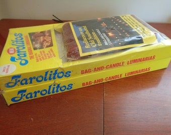 Vintage Farolitos Luminaria Bags, Christmas Southwestern Decor