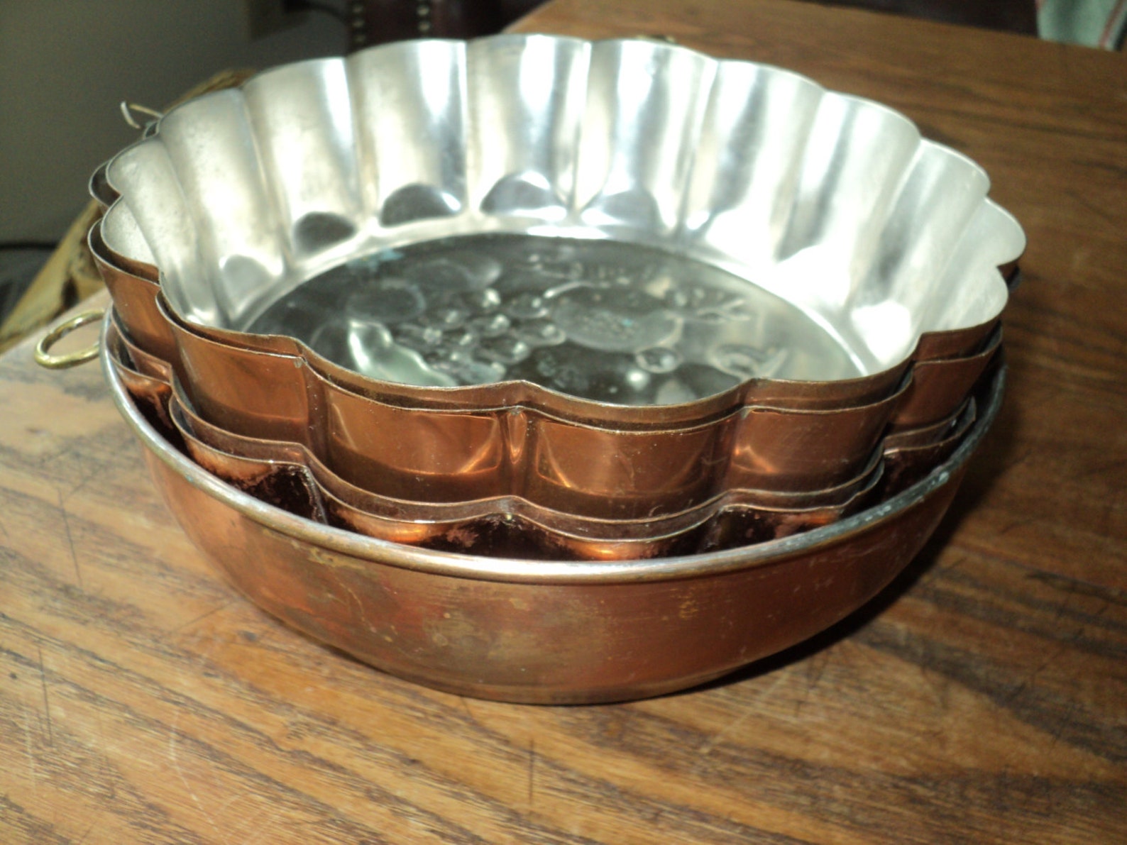 5 SOLID COPPER MOLDS Sold Separately With Fruit Relief Image Etsy
