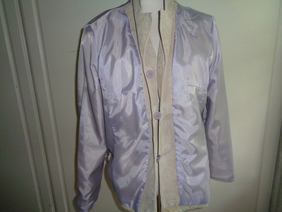 Pastel Lilac Purple Suede Jacket in Vintage Condi… - image 8