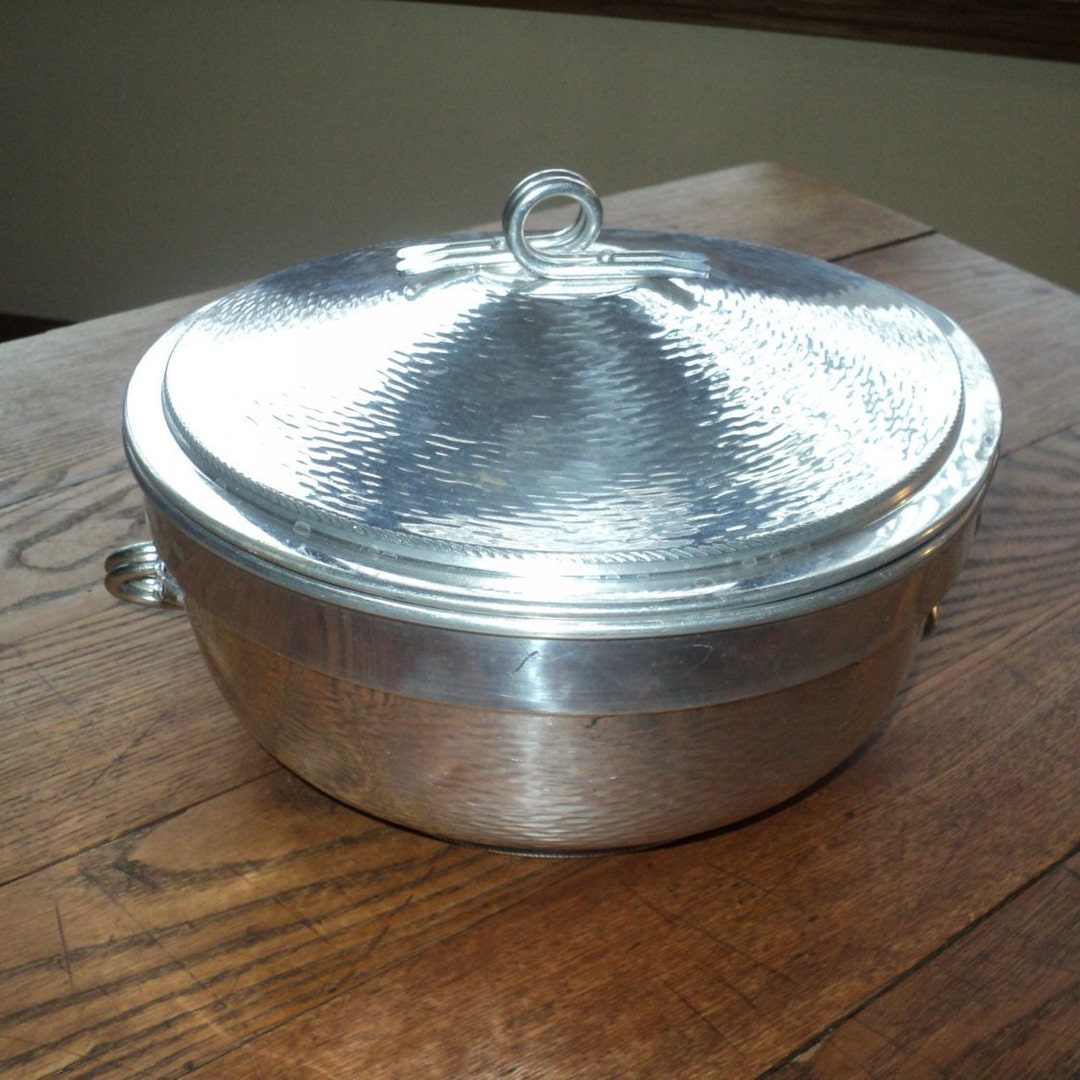 Vintage Solid Aluminum Serving Dish With Covered Lid Made in Etsy