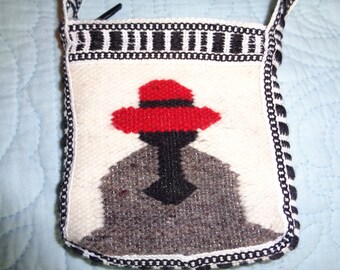 Handmade Woven Crossbody Bag: Ecuador Art, Small Purse