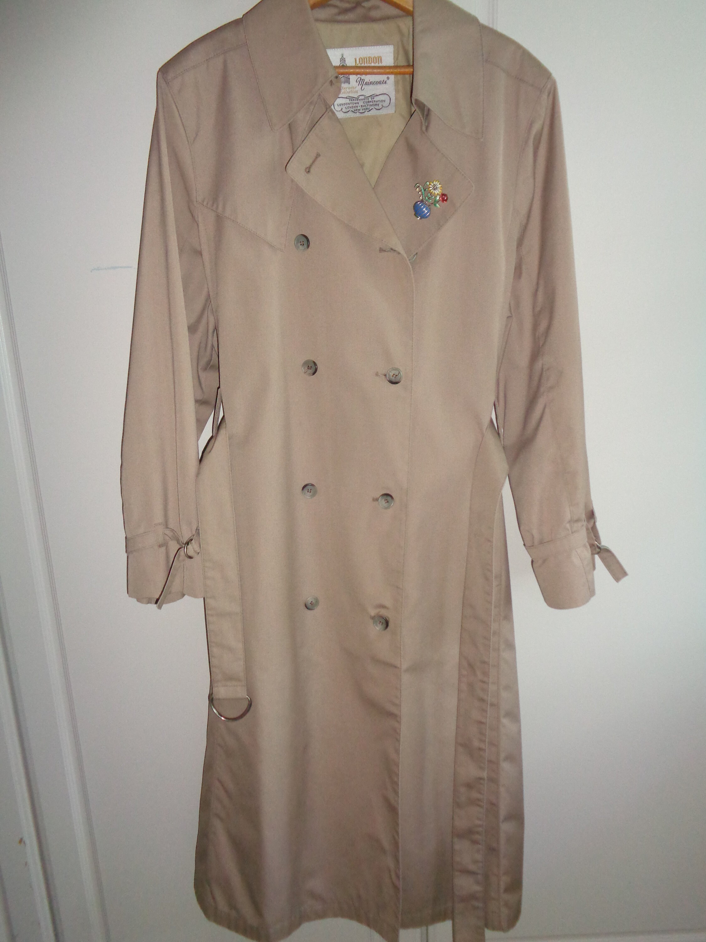 Vintage London Fog Trench Coat, Size 16R, Classic Rainwear - Etsy