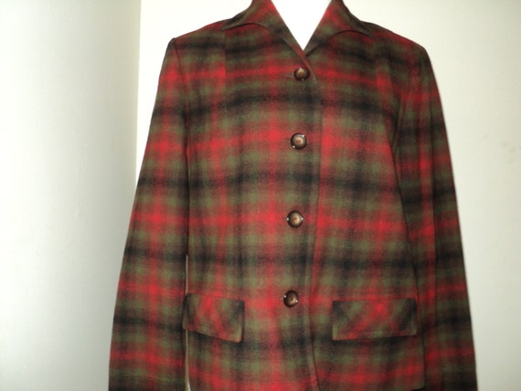 Vintage PENDLETON TRAVELLER STYLE Plaid Coat,  A … - image 4