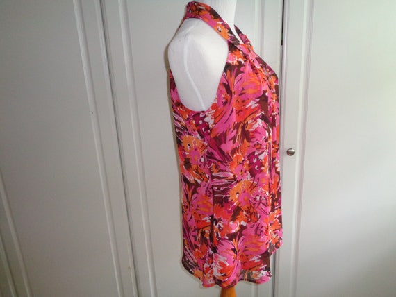Vintage Sleeveless Summertime Breezy Blouse in a … - image 4