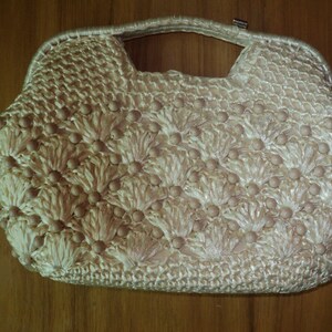 Vintage Crochet  White Straw Clutch Handbag Purse, Made in Japan, Timeless  Classic Crochet Straw Handbag in mint condition
