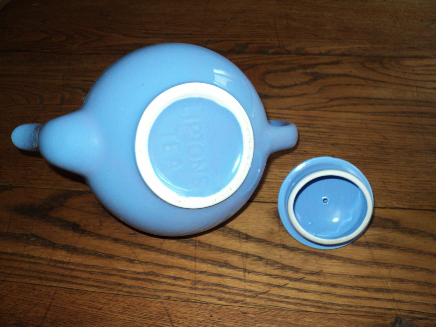 Vintage Lipton Teapot in Beautiful Blue Glaze Color Finish Etsy