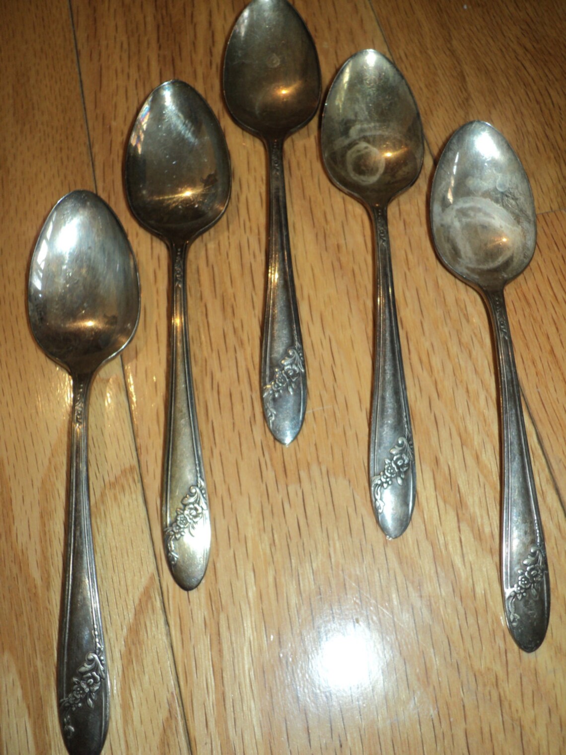 Retro 5 Silver Plated Stamped Tudor Plated Oneida Community Etsy