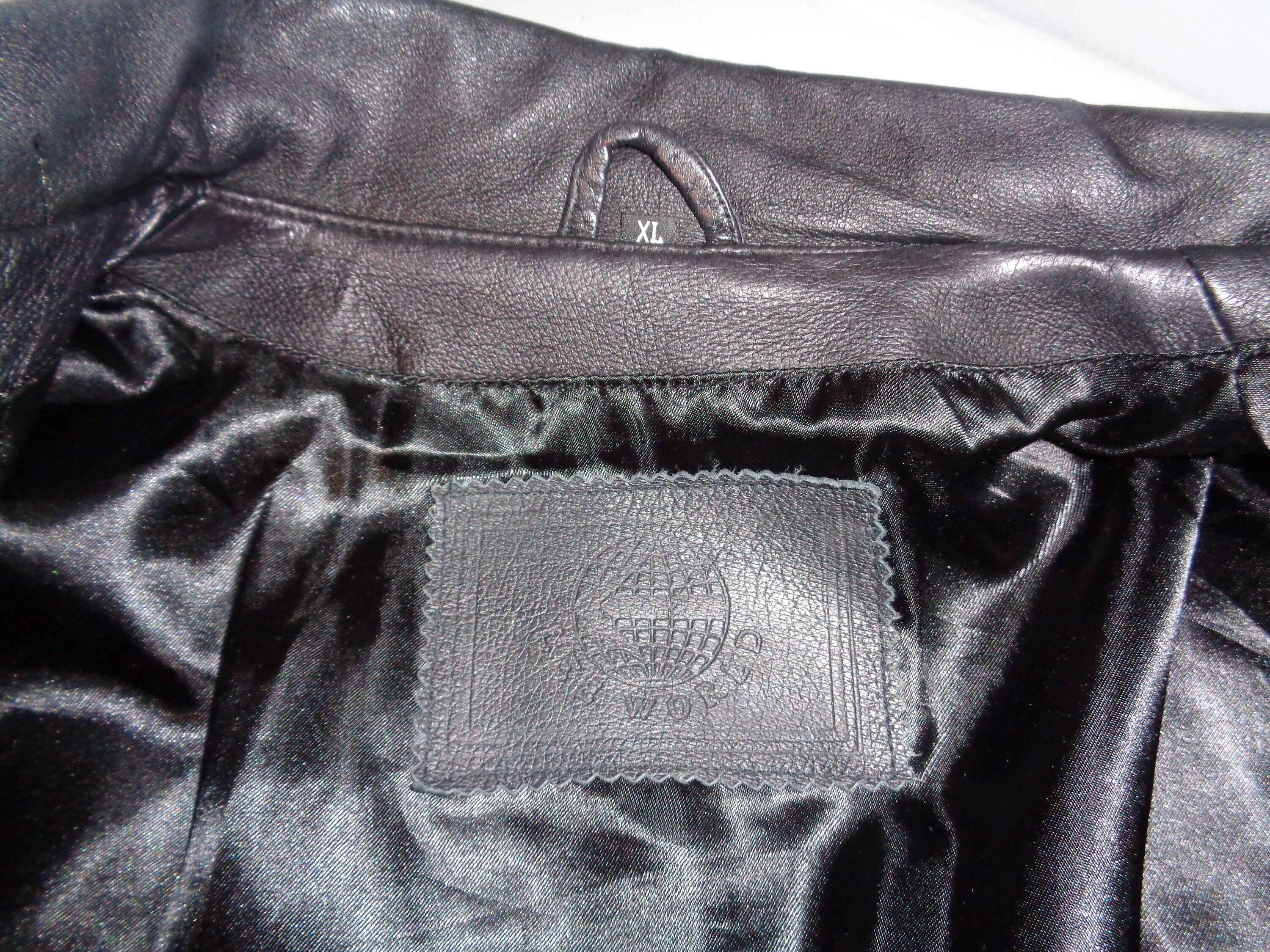 Vintage Black Leather Jacket Size XL Female With Full Metal Zipper and Long Leather Belt to Give You a Beautiful Silhouette Waistline - Etsy Vintage Black Leather Jacket Size XL Female With Full Metal Zipper and Long Leather Belt to Give You a Beautiful Silhouette Waistline - Etsy