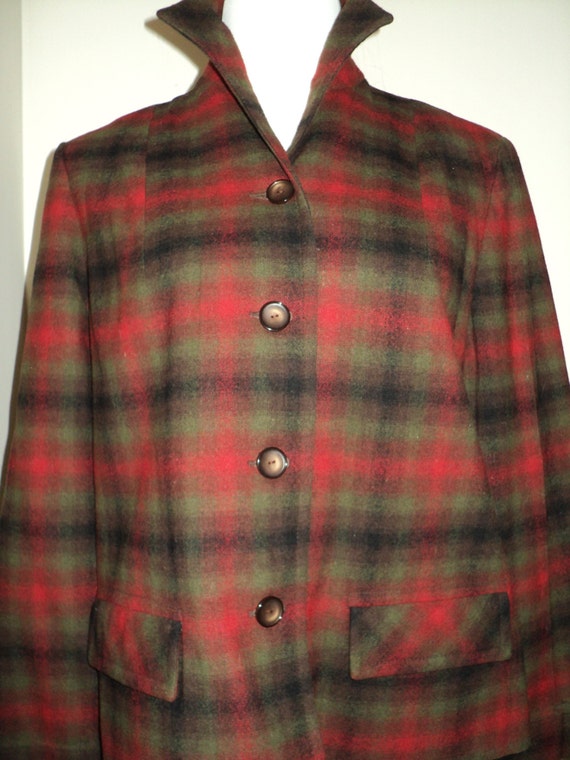 Vintage PENDLETON TRAVELLER STYLE Plaid Coat,  A … - image 6