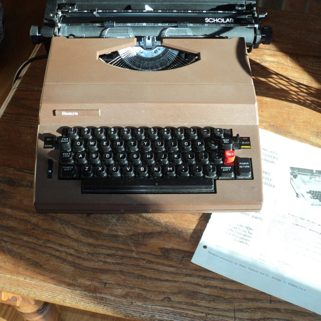 Vintage Electrical Typewriter With It's Own Portable Black Etsy