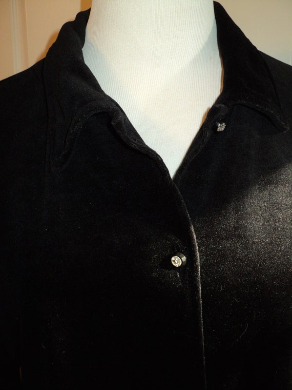 Vintage BLACK VELVET BLOUSE, A Diane Von Furstenbe