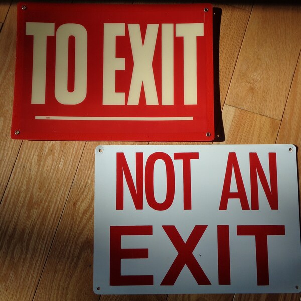 Exit Sign Etsy