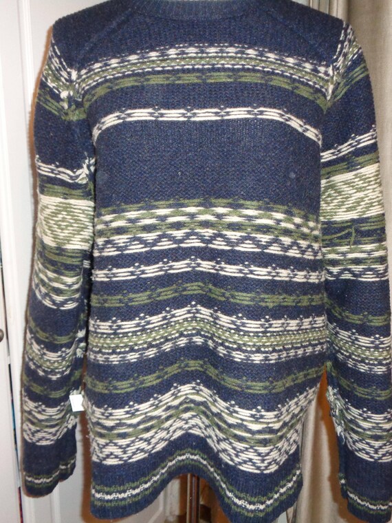 Vintage J. CREW 100% Lamb's Wool Ski Sweater, Siz… - image 4