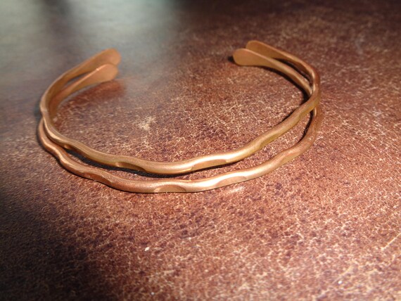 6 Vintage Solid Copper Cuff Bracelets for sale in… - image 7