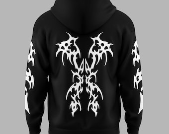 Reflective Biker Hoodie, Motorcycle Oversized Clothes, Streetwear Riding Hoodie, Night Ride Safety Hoodie, Reflective Pullover Sweatshirt