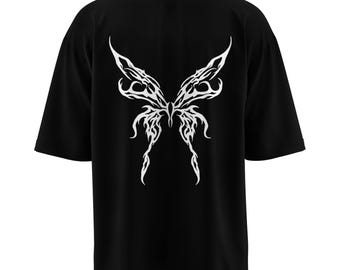 T-shirt motard réfléchissant, t-shirt motard papillon, t-shirt oversize motard streetwear, t-shirt de sécurité Night Ride, t-shirt réfléchissant