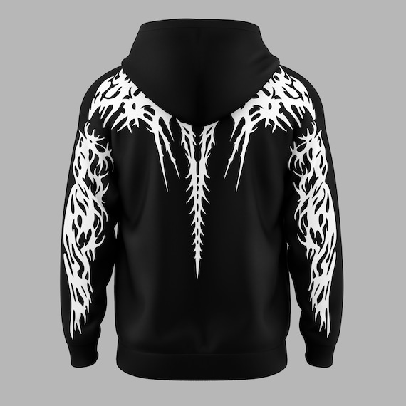 Reflective Spine Biker Hoodie, Motorcycle Oversized Clothes, Streetwear Riding Hoodie, Night Ride Safety Hoodie, Reflective Pullover
