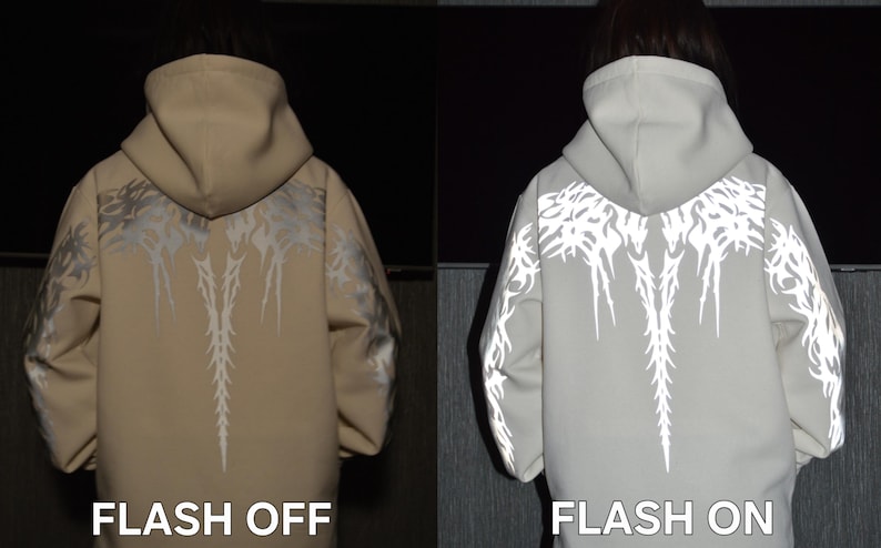 Sudadera reflectante para motociclista, sudadera con mariposas, sudadera extragrande para motociclistas, sudadera de seguridad para conducción nocturna, sudadera reflectante tipo jersey. imagen 4