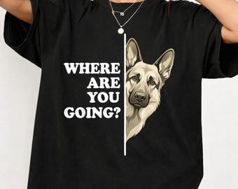 ¿Adónde vas? (Divertido amante de los perros pastores alemanes, PNG)