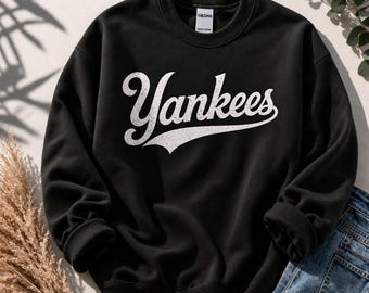 Yankees Heart Design Retro Style Graphic Men Women Kid PNG