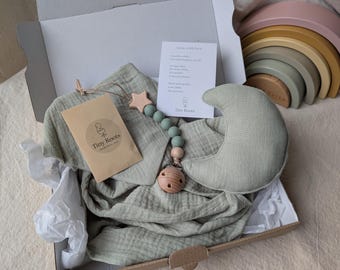 Coffret naissance original fille/garçon - Idée cadeau baby shower - Accessoires bébé & Graines à semer