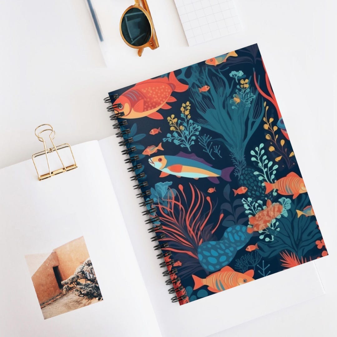 Island Reef Dreams Spiral Notebook, Ruled Line Journal, Artistic ...