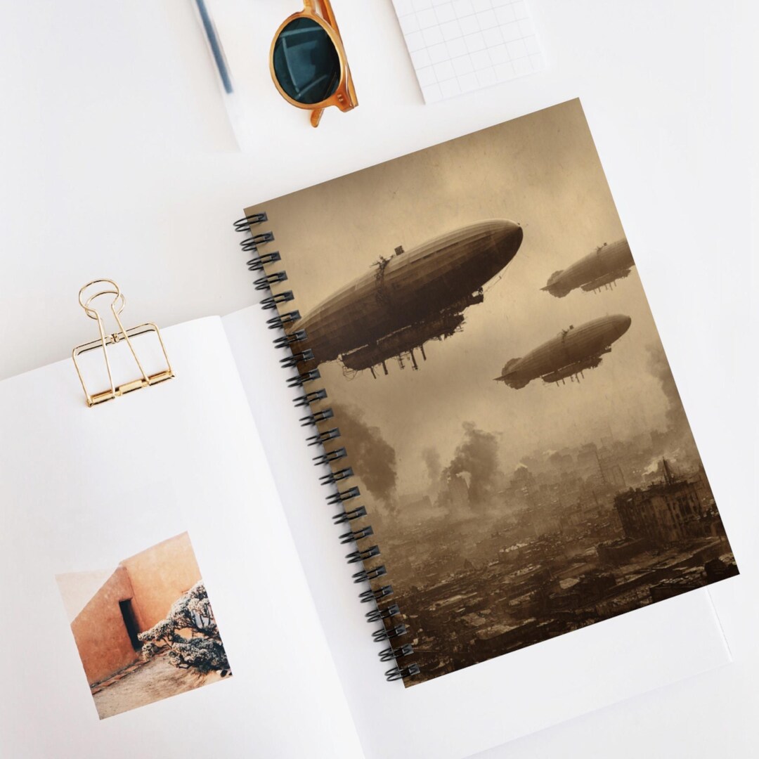 Zeppelin Notebook Example Zeppelin Armageddon Fleet Spiral Notebook, Ruled Line Journal, Artistic ...