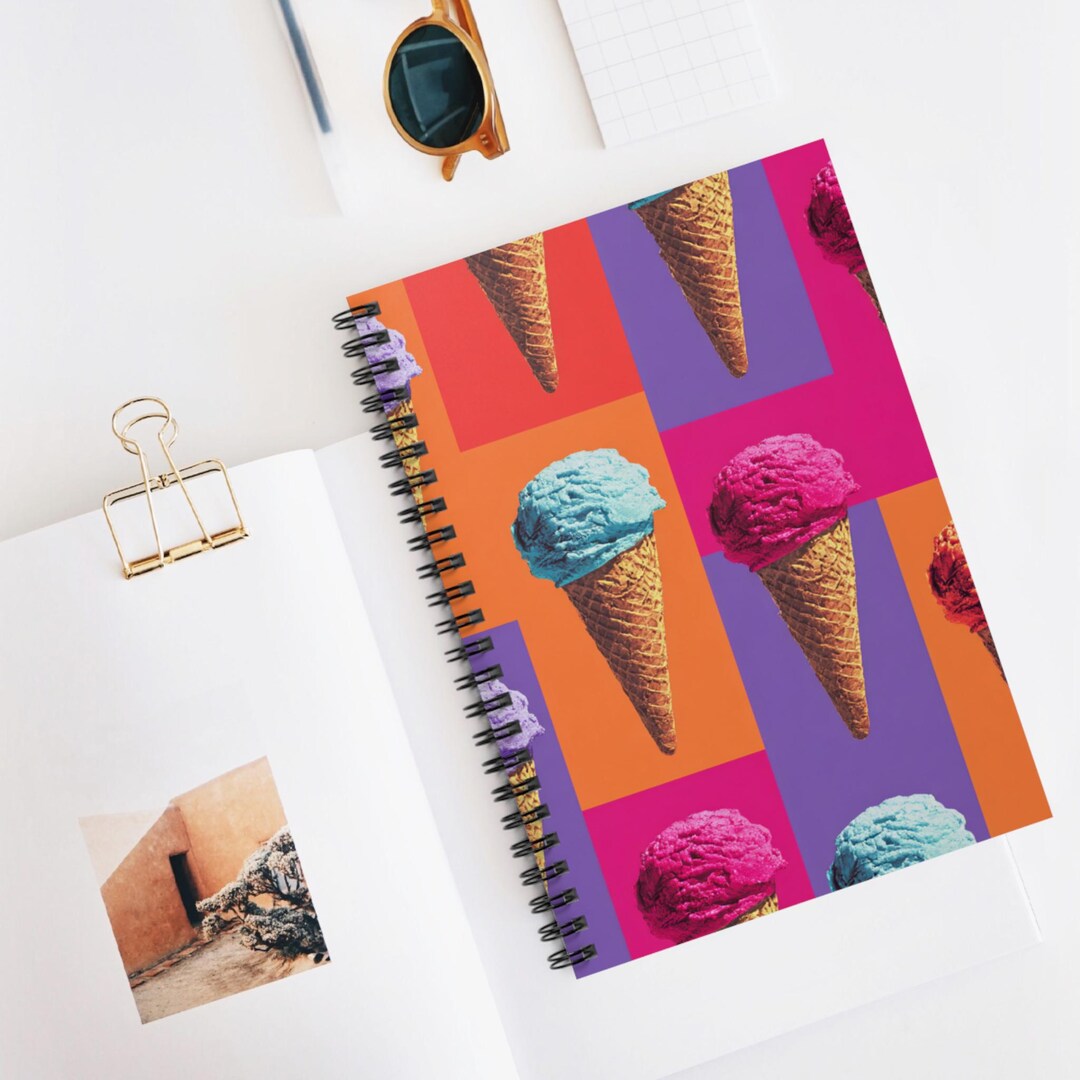 Ice Cream Repeat Spiral Notebook, Ruled Line Journal, Artistic ...