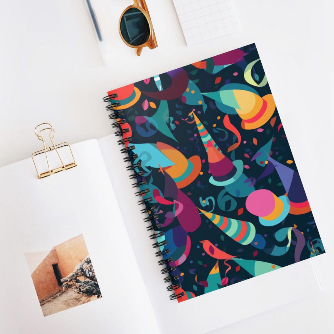 Confetti Joy Spread Spiral Notebook, Ruled Line Journal, Artistic ...