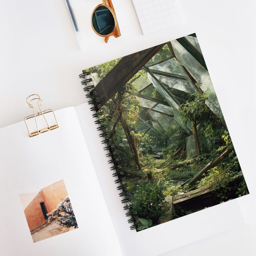 Jungle Glass Remnant Spiral Notebook, Ruled Line Journal, Artistic ...