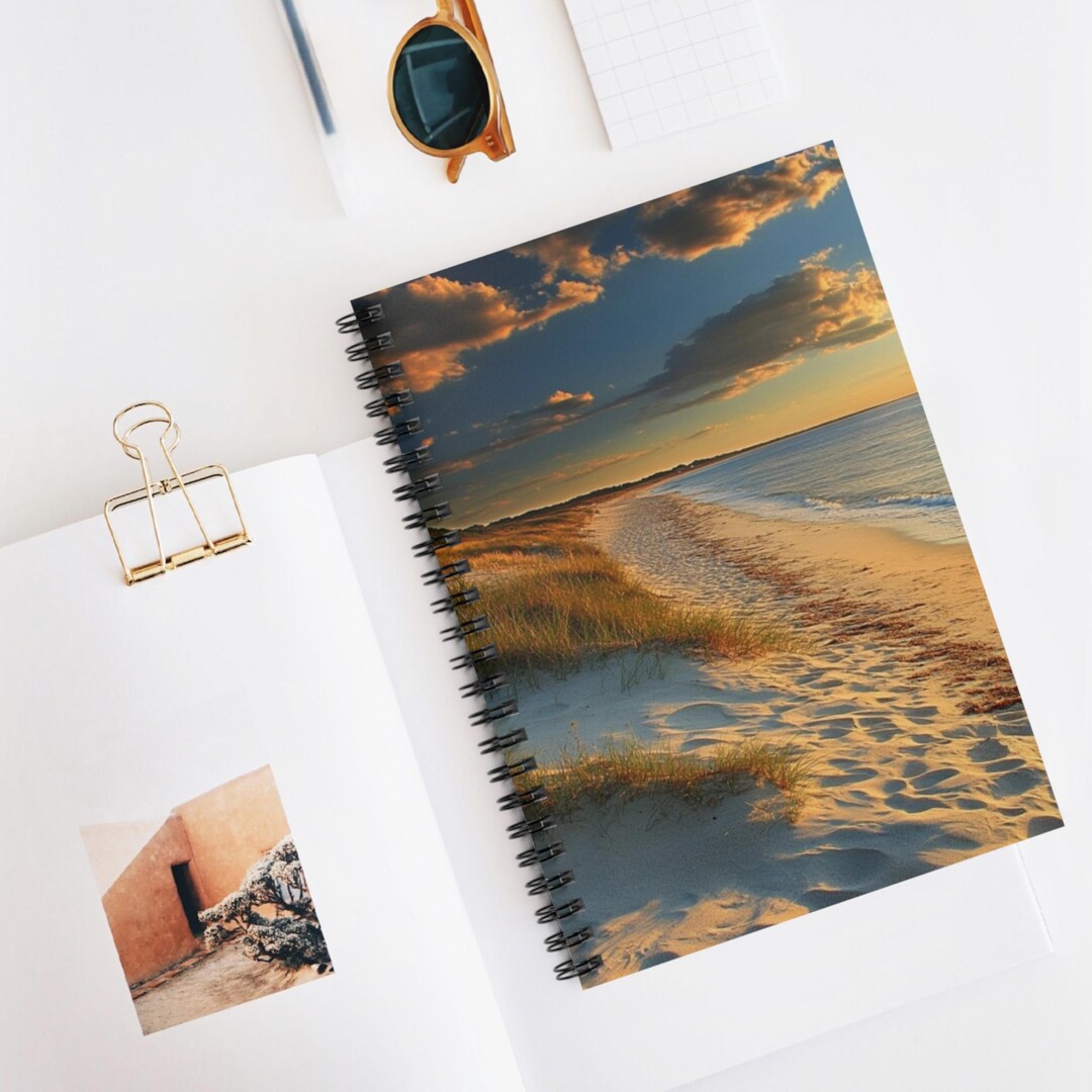 Cape Cod Writing Cape Cod Beach Spiral Notebook, Ruled Line Journal, Artistic Sketchbook ...