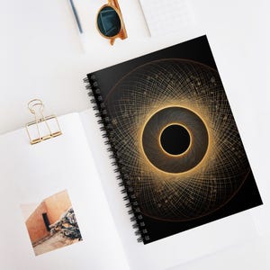 Quaderno a spirale Ripple Orb Web, diario a righe, album da disegno artistico, idea regalo di Natale, materiale scolastico, scrittura creativa