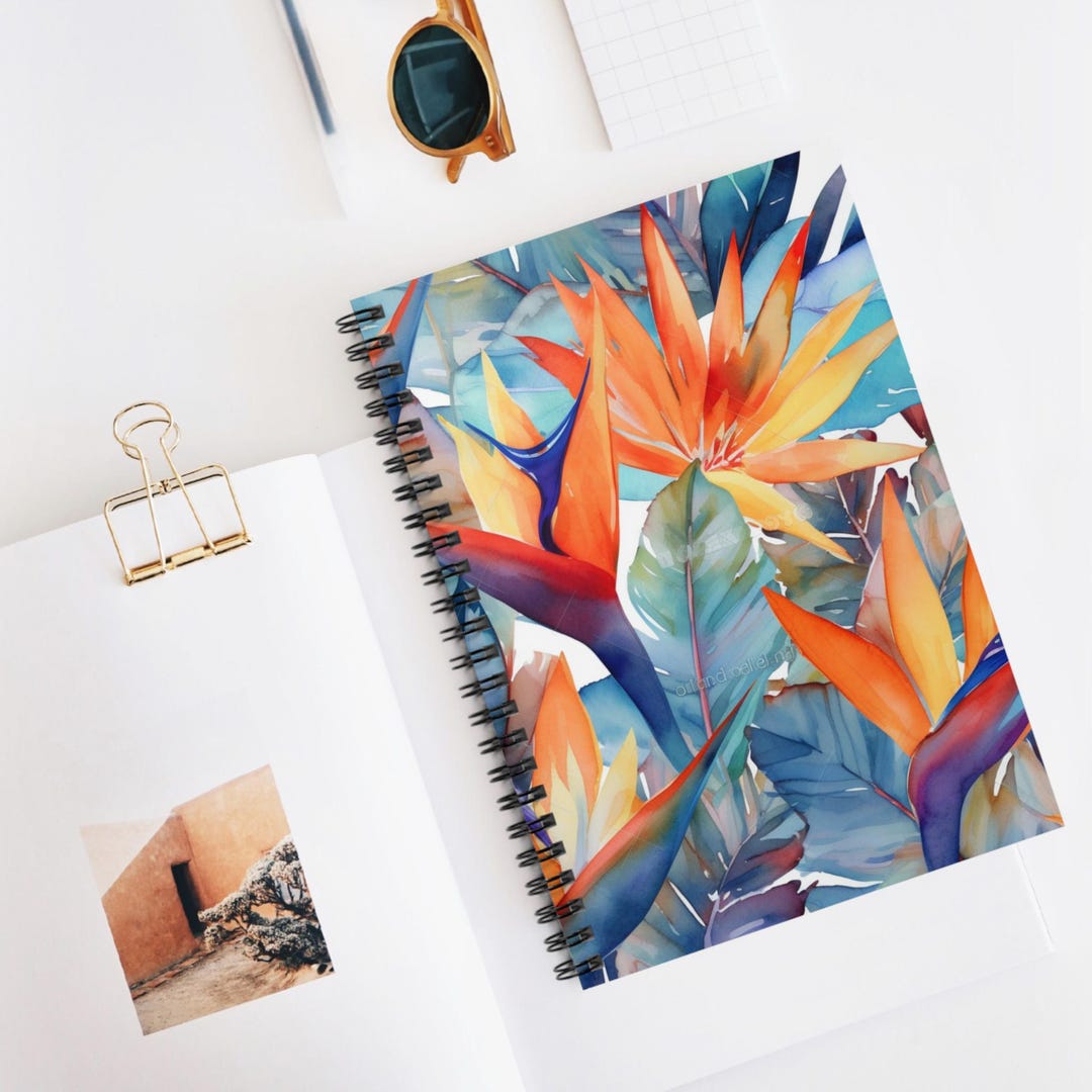 Paradise Petal Mix Spiral Notebook, Ruled Line Journal, Artistic ...