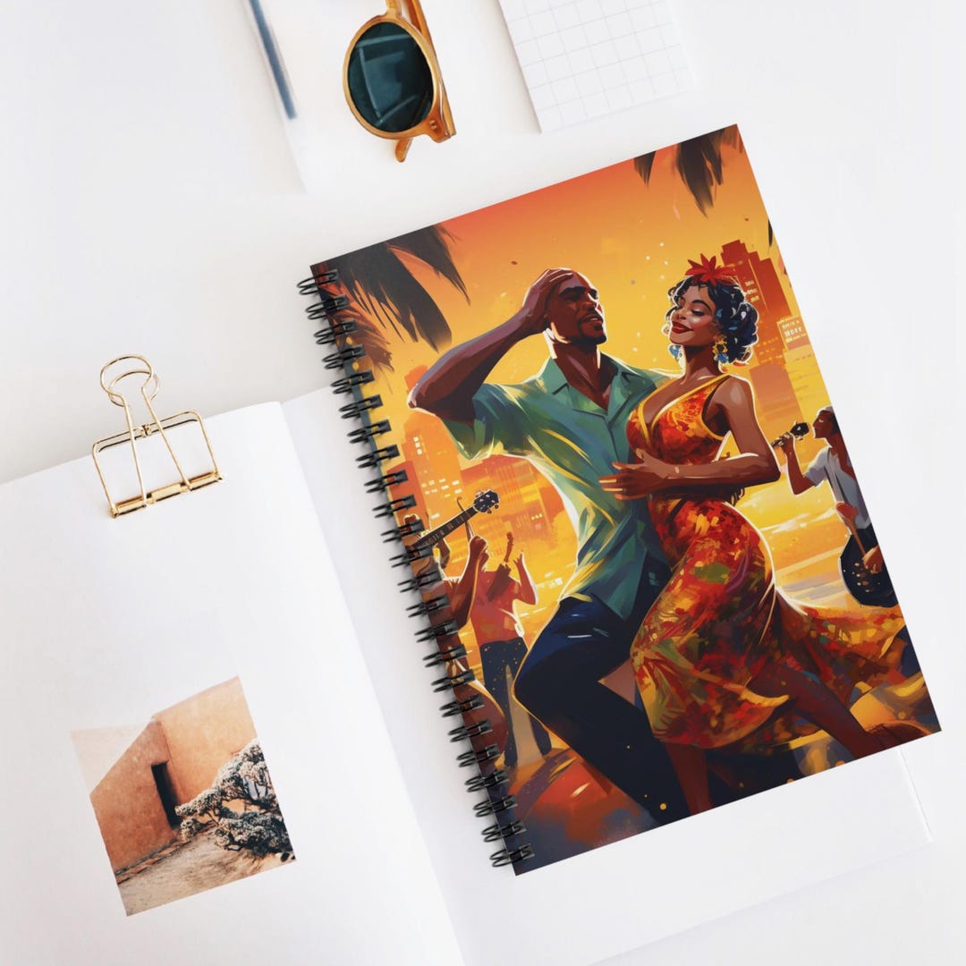 Rio Note Book Samba Night in Rio Spiral Notebook, Ruled Line Journal, Artistic ...