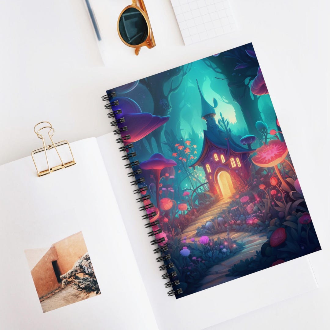 Enchanted Glow Garden Spiral Notebook, Ruled Journal, Artistic ...