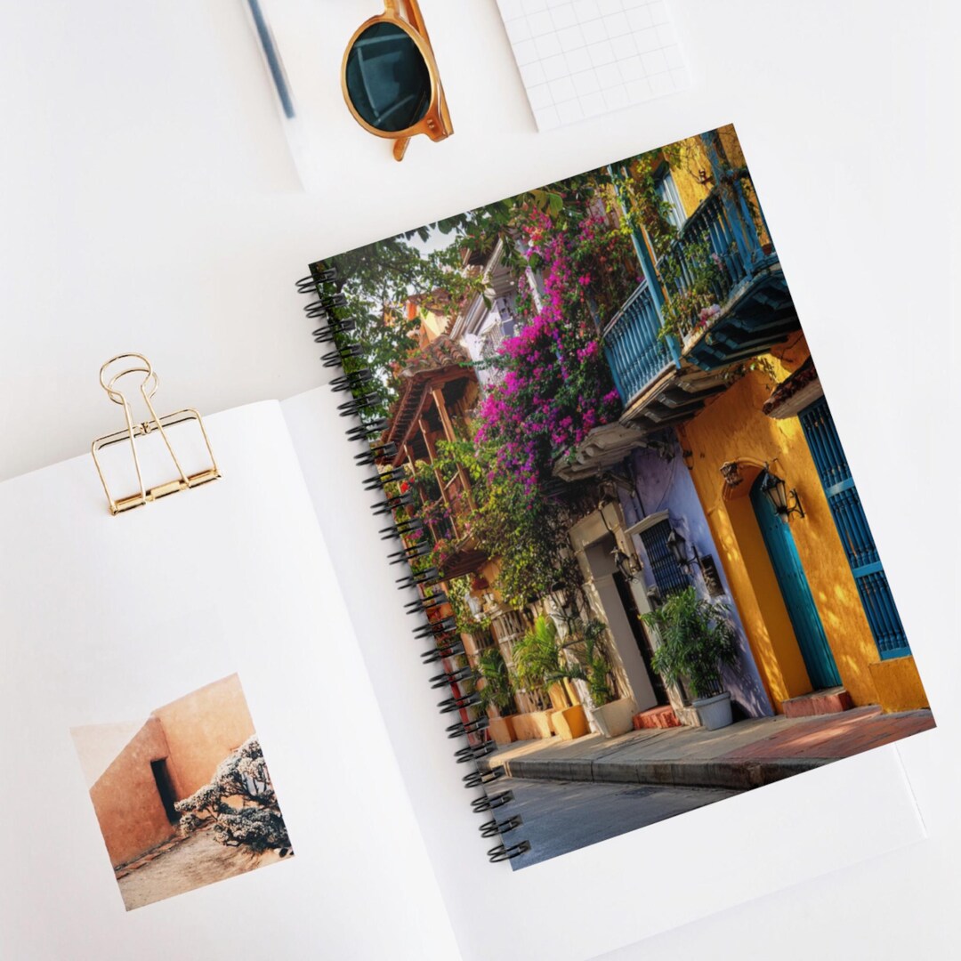 Tropical Colonial Glow Spiral Notebook, Ruled Line Journal, Artistic ...