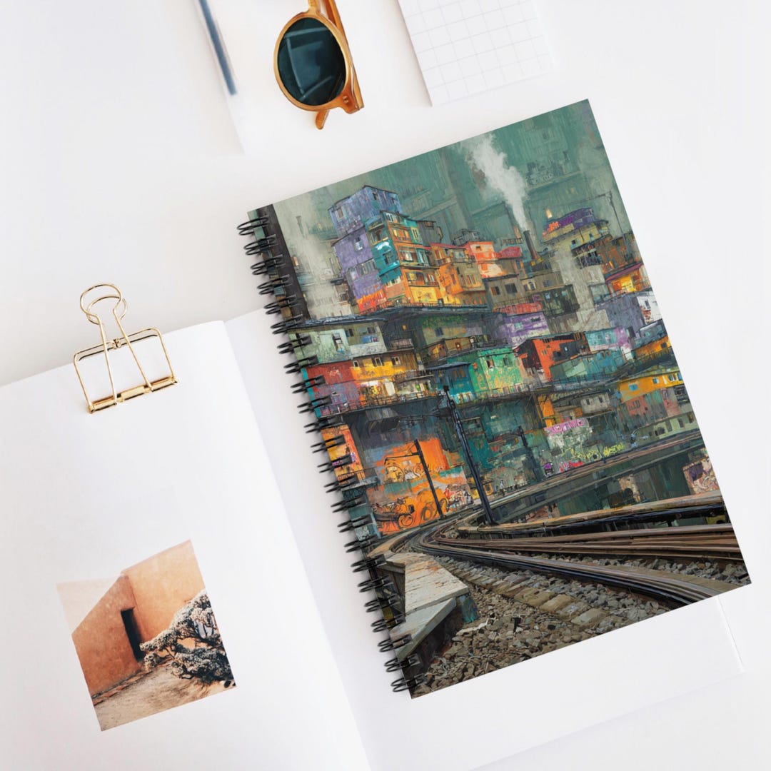 Graffiti Monorail Sprawl Spiral Notebook, Ruled Journal, Artistic ...